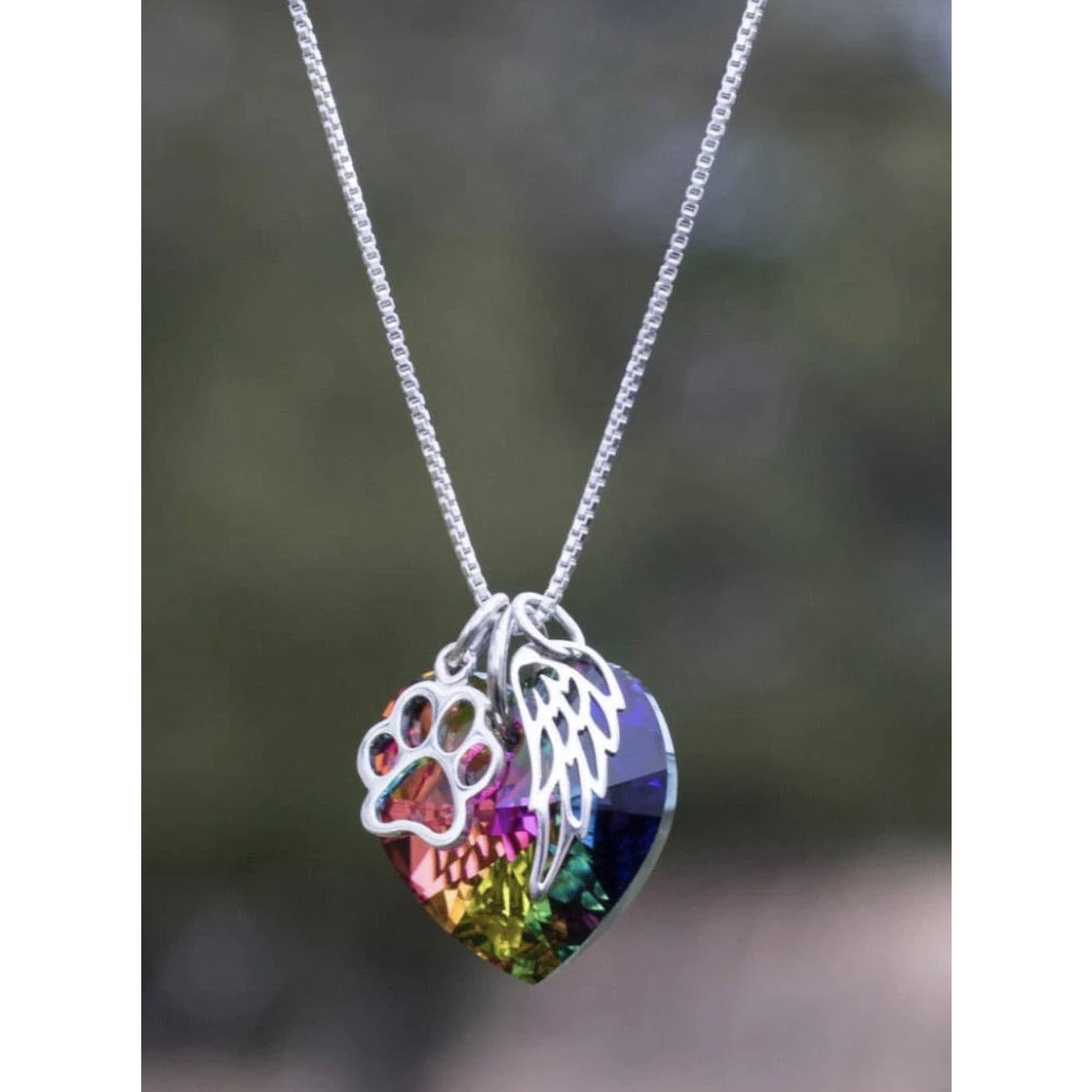 Rainbow Bridge Pet Loss Necklace