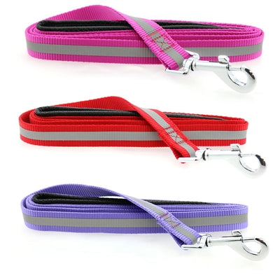 Reflective Nylon Leash with Soft Grip Handle