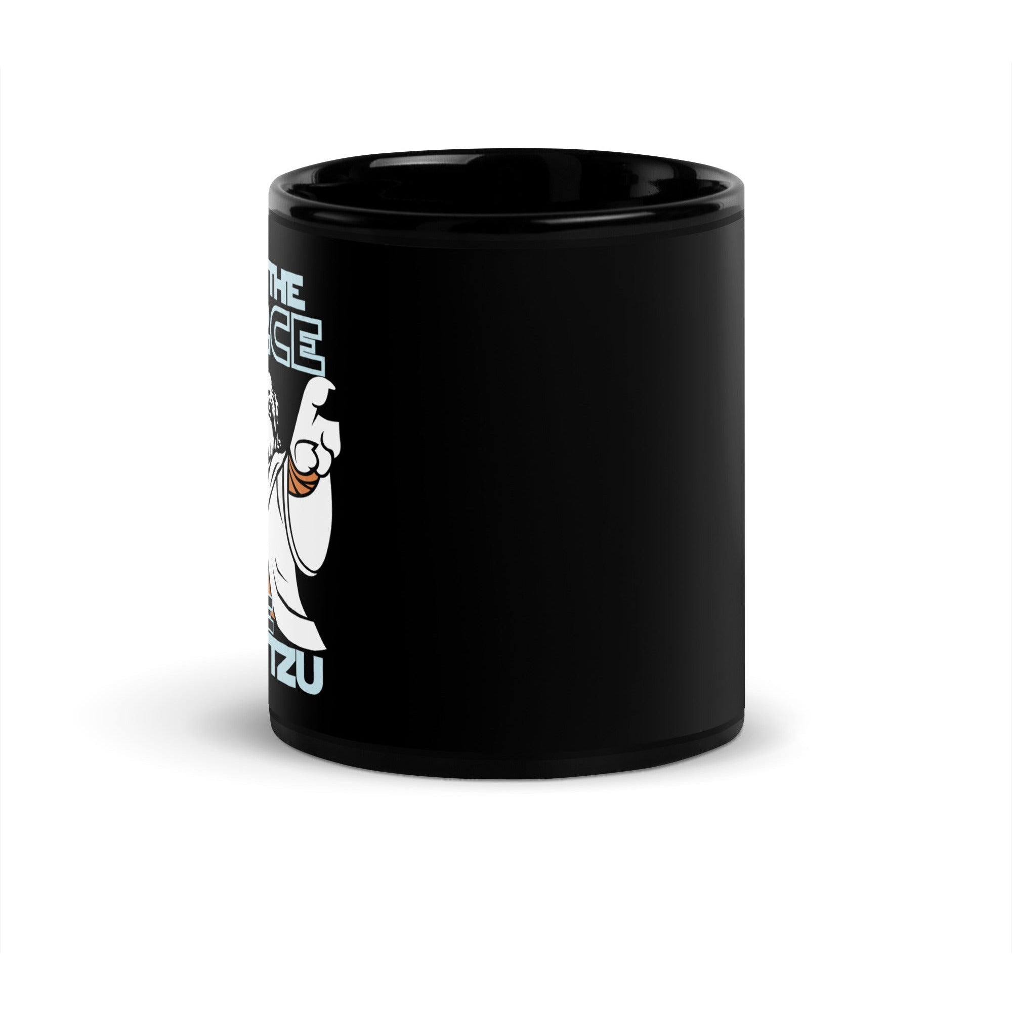 May the Force Be Shih Tzu Black Glossy Mug