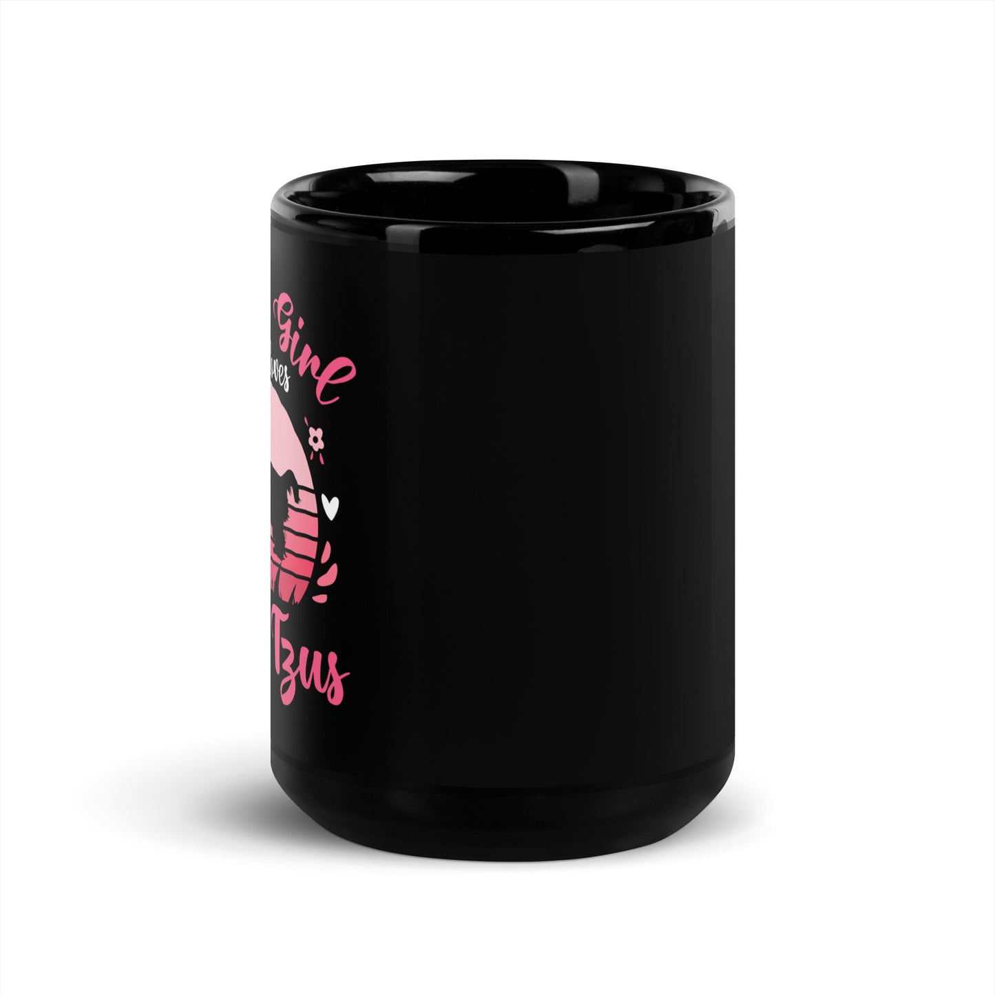 Just a Girl Who Loves Shih Tzu Black Glossy Mug