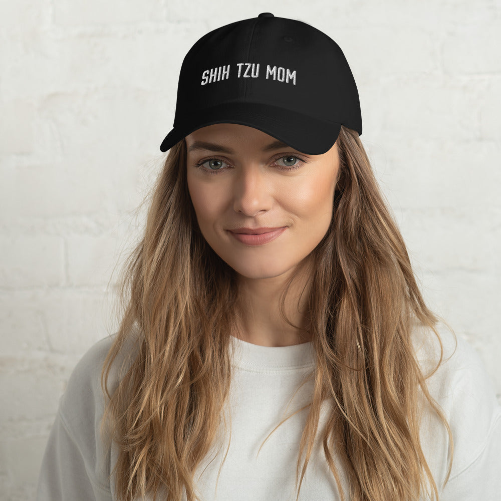 Shih Tzu Mom Embroidered Baseball Cap