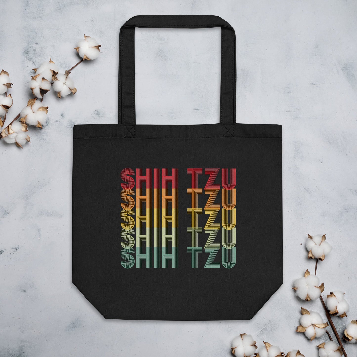 Shih Tzu Retro Typographical Eco Tote Bag