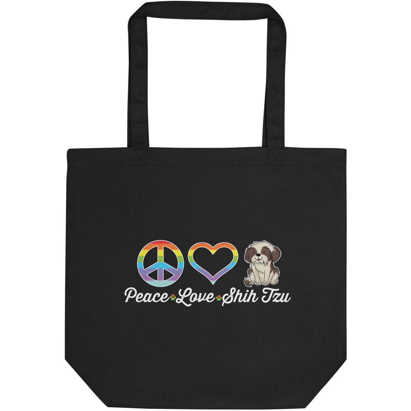 Peace Love Shih Tzu Eco Tote Bag