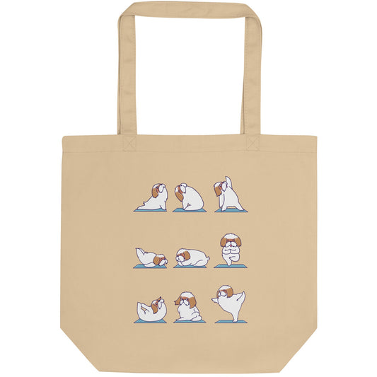 Shih Tzu Doing Yoga Eco Tote Bag