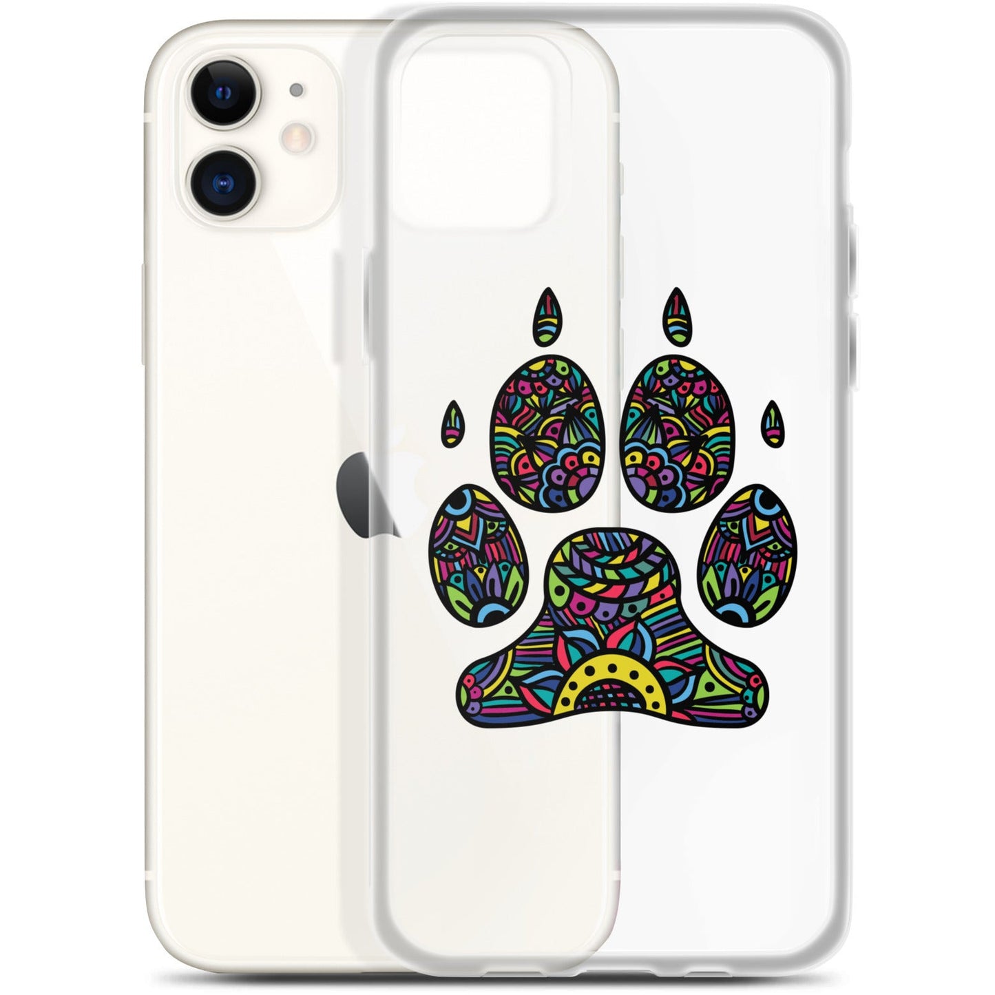 Bright Paw Print iPhone Case