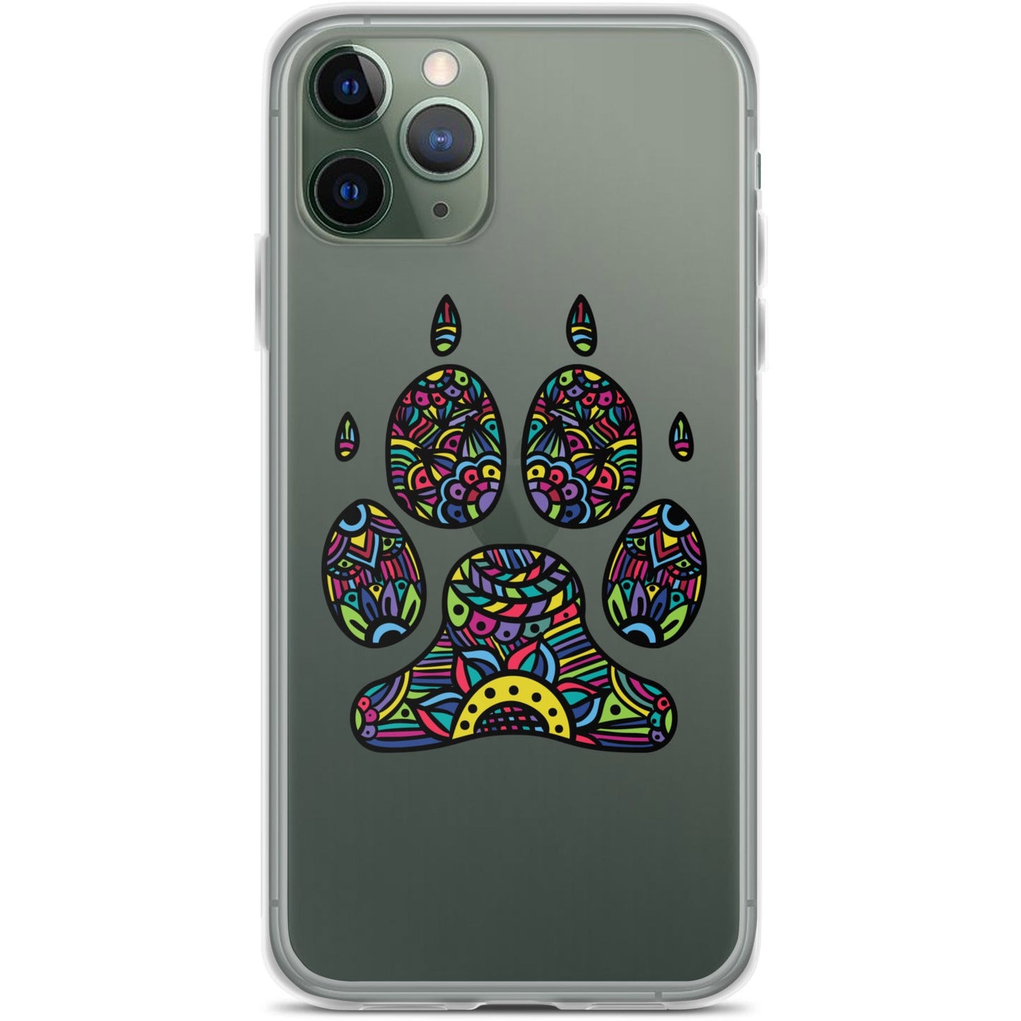 Bright Paw Print iPhone Case