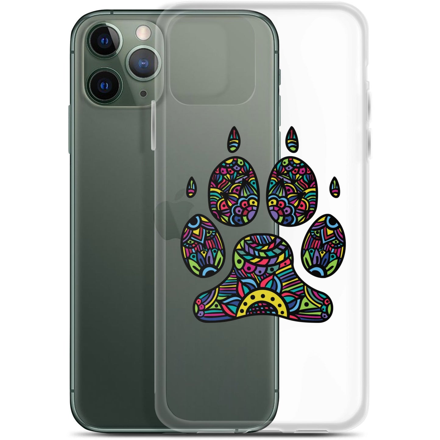 Bright Paw Print iPhone Case