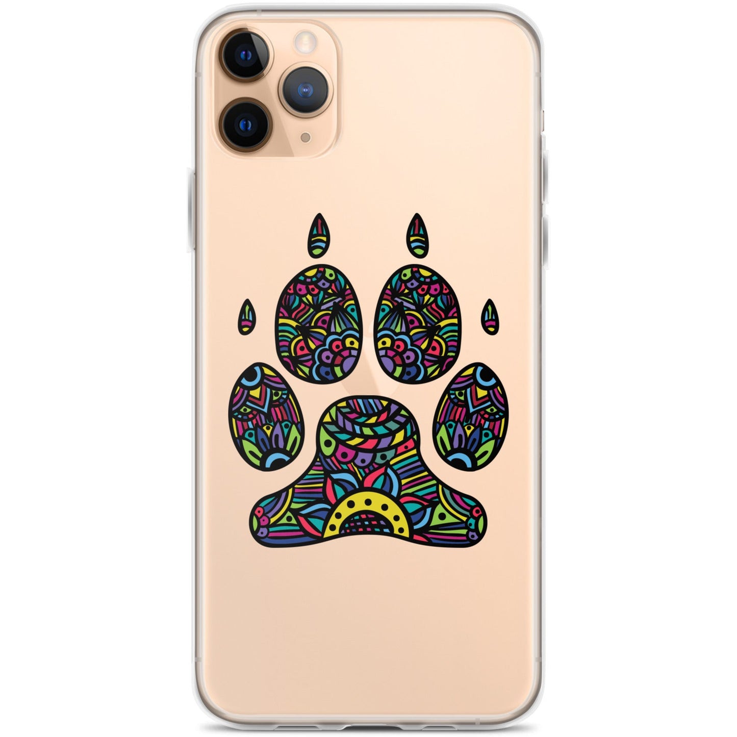 Bright Paw Print iPhone Case