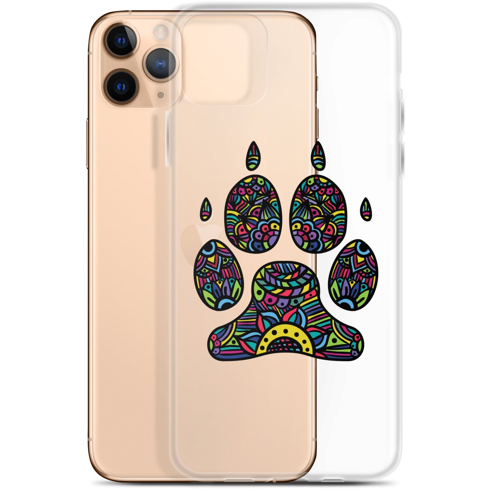 Bright Paw Print iPhone Case