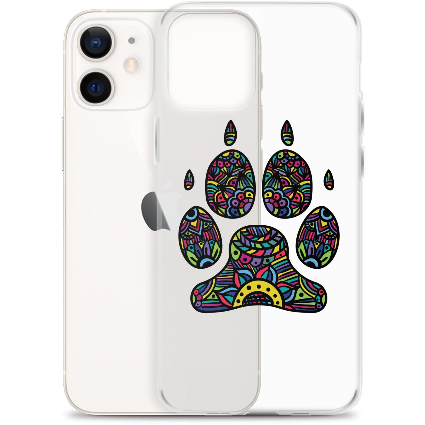 Bright Paw Print iPhone Case