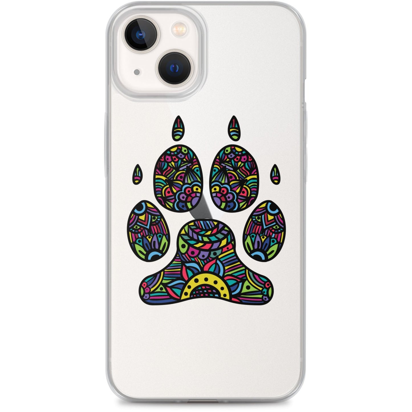 Bright Paw Print iPhone Case