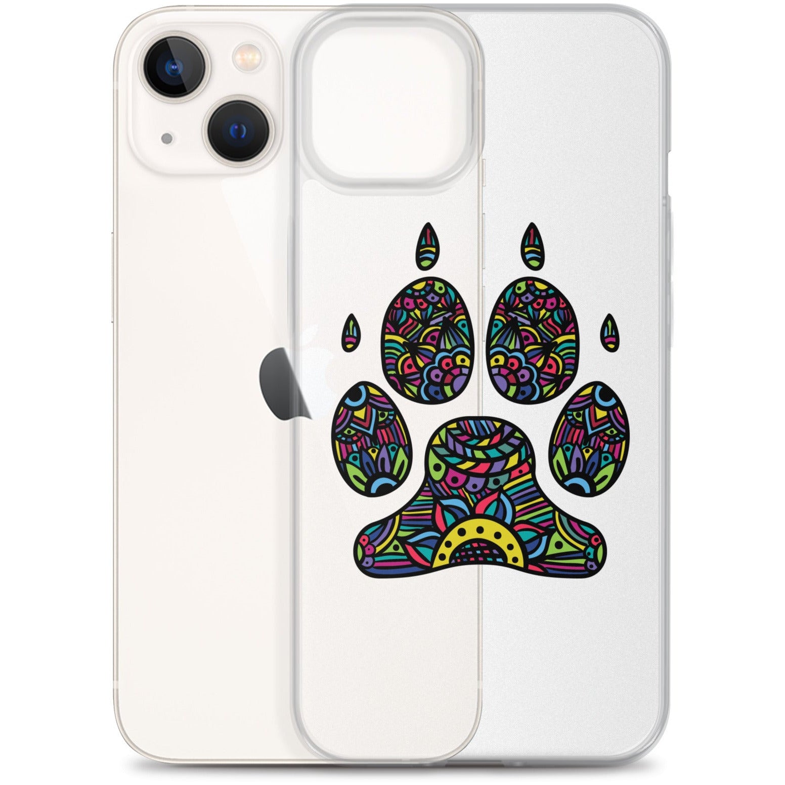 Bright Paw Print iPhone Case