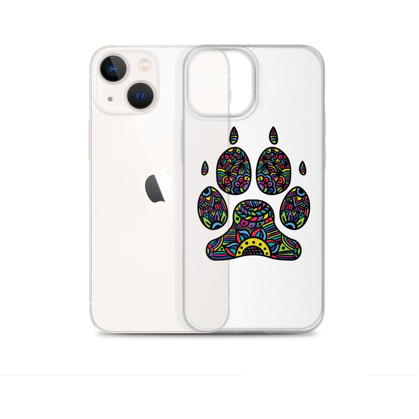 Bright Paw Print iPhone Case