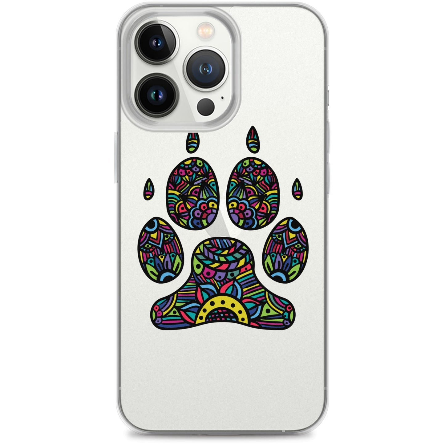 Bright Paw Print iPhone Case