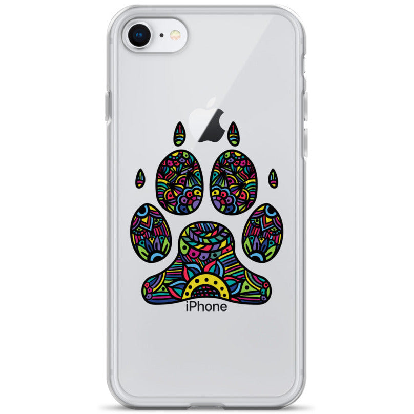 Bright Paw Print iPhone Case