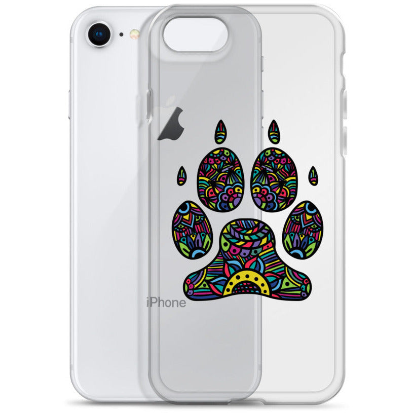 Bright Paw Print iPhone Case