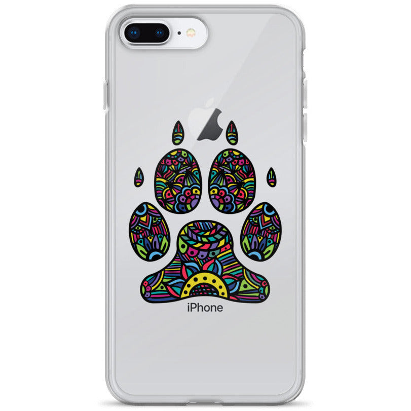 Bright Paw Print iPhone Case