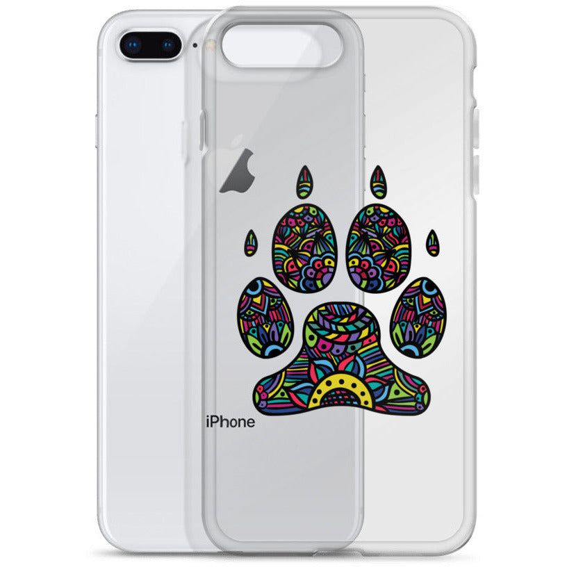 Bright Paw Print iPhone Case