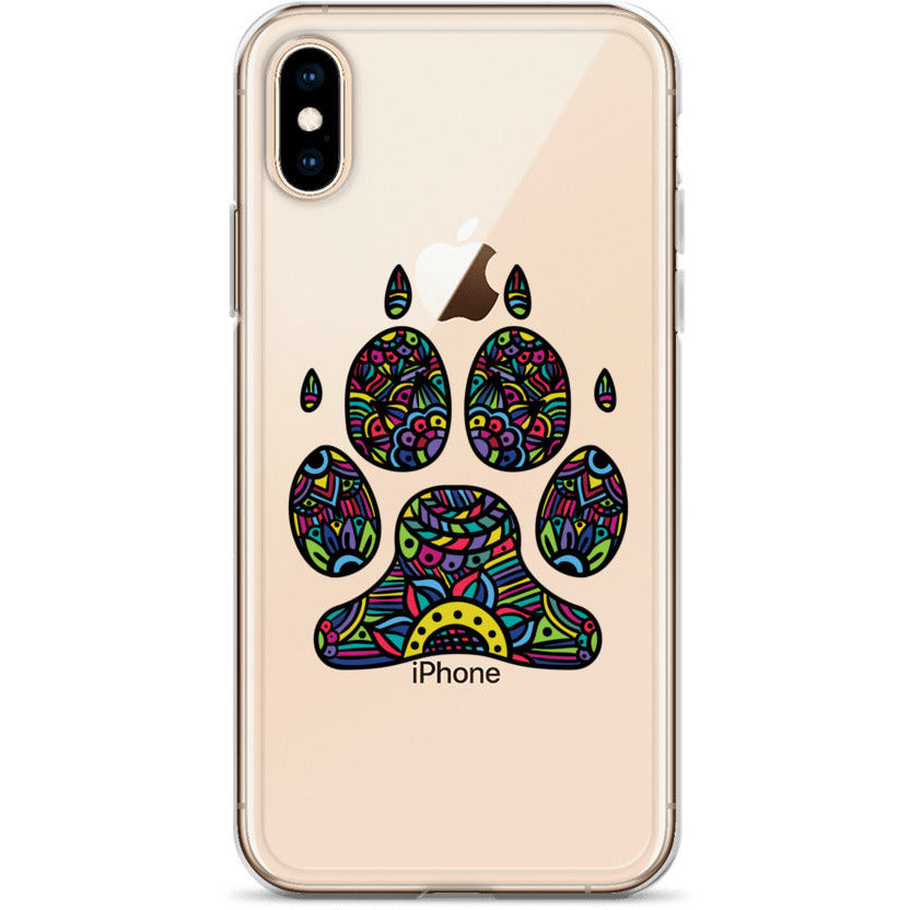 Bright Paw Print iPhone Case