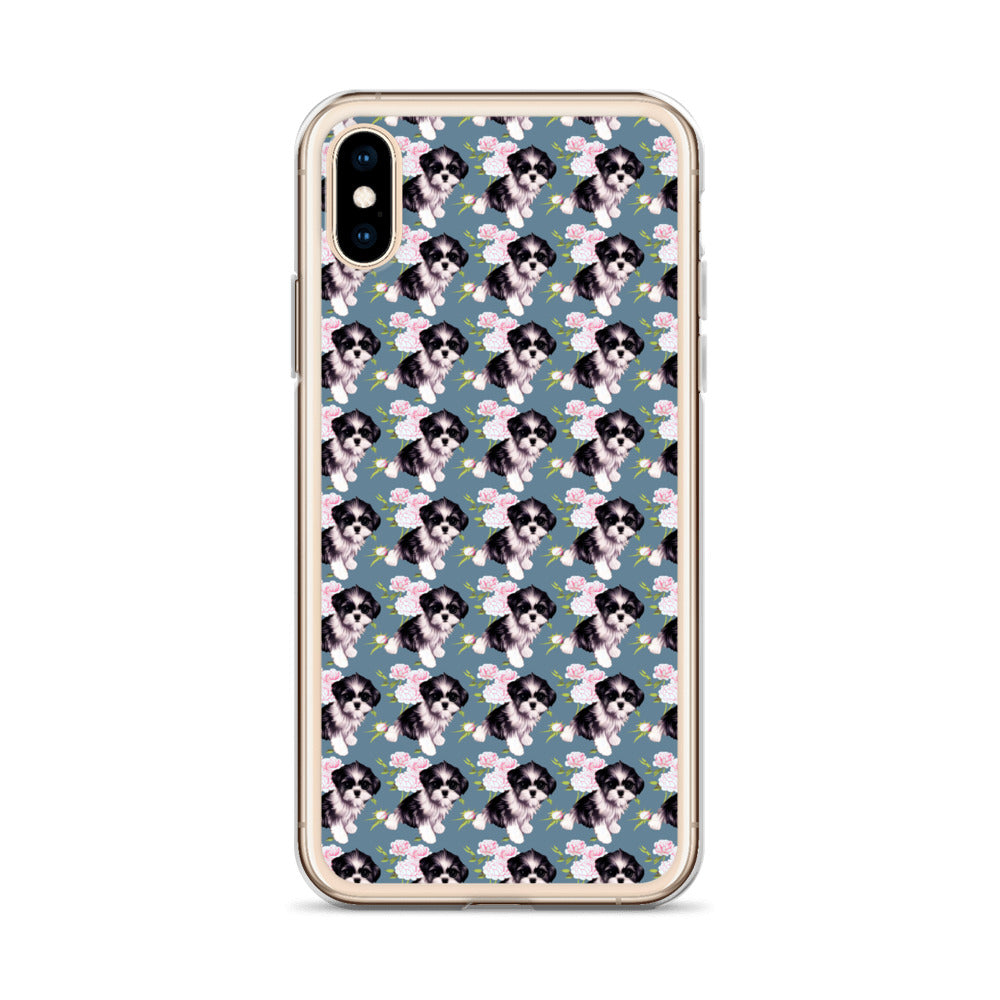 Victorian Roses and Shih Tzu iPhone Case