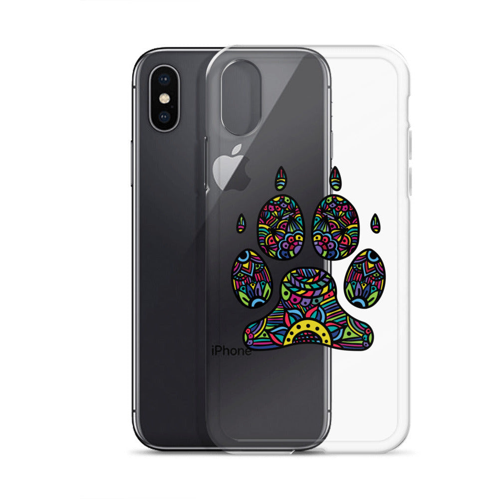 Bright Paw Print iPhone Case