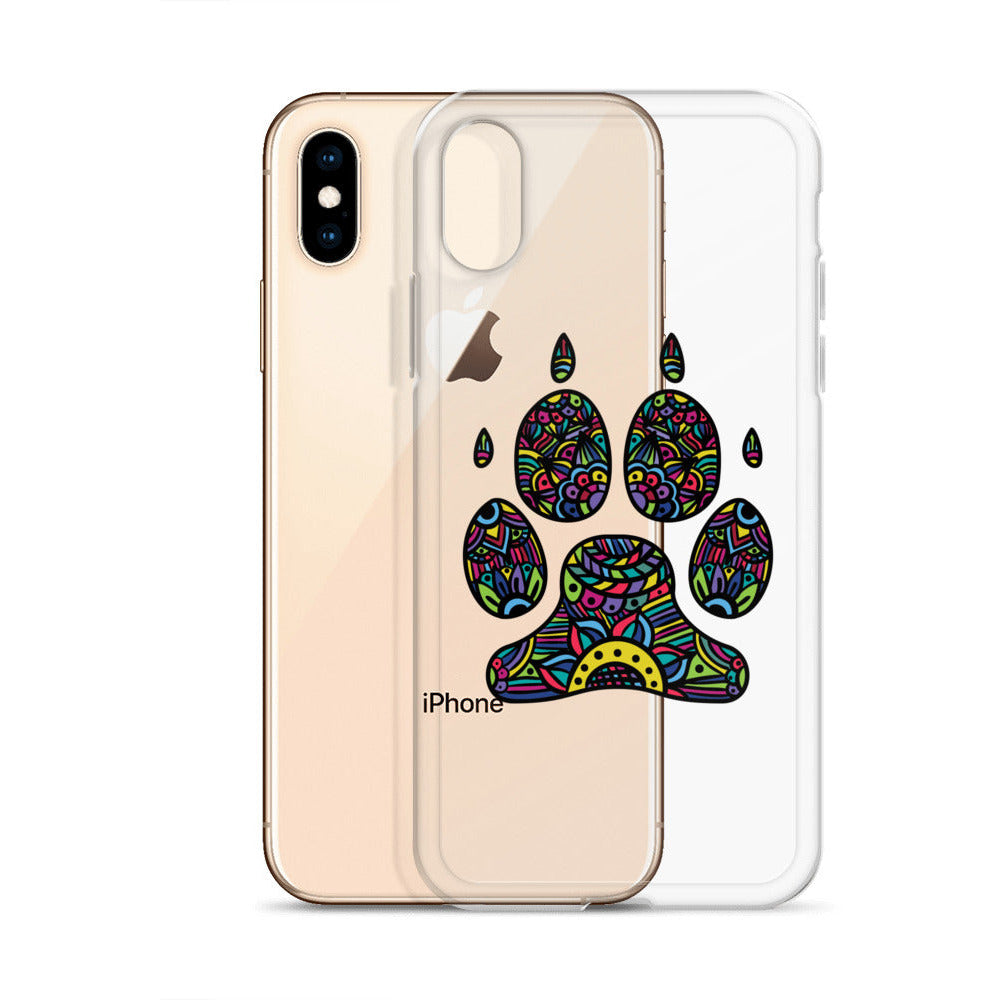 Bright Paw Print iPhone Case