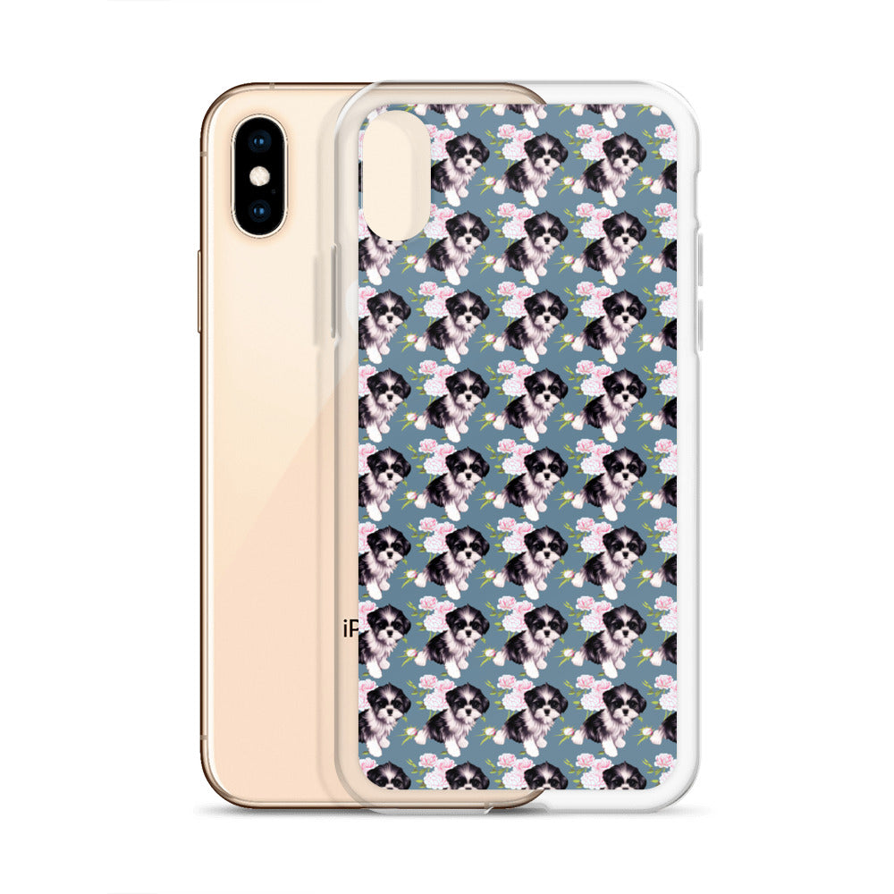 Victorian Roses and Shih Tzu iPhone Case