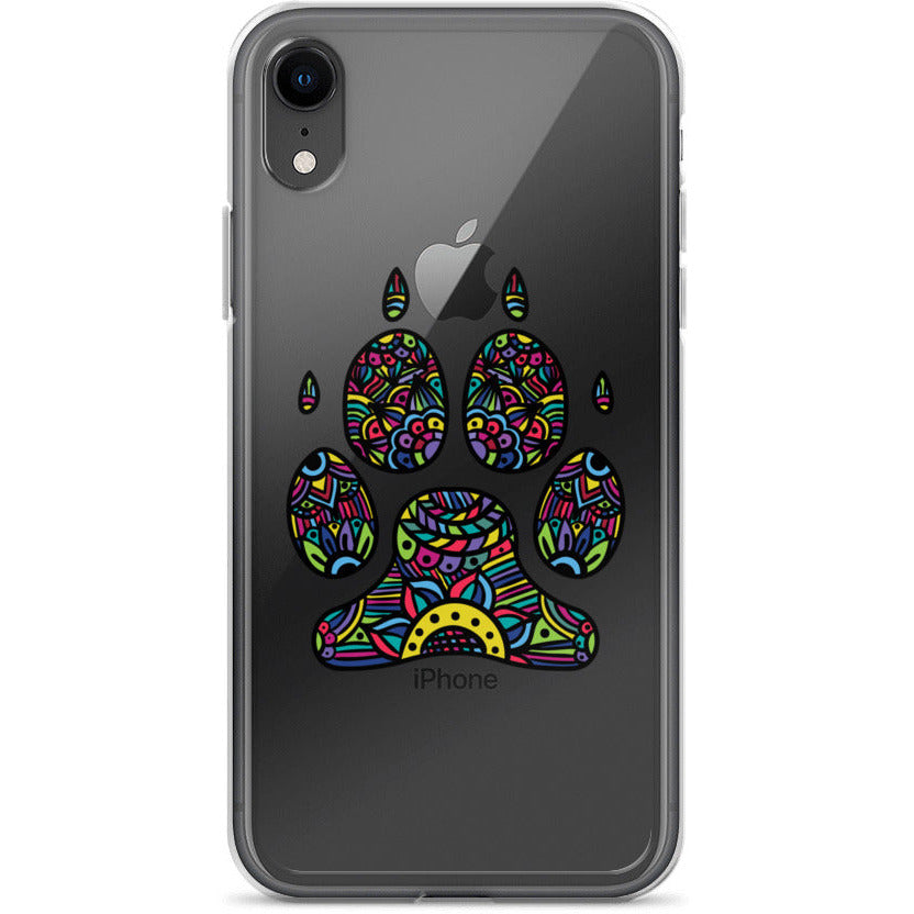 Bright Paw Print iPhone Case