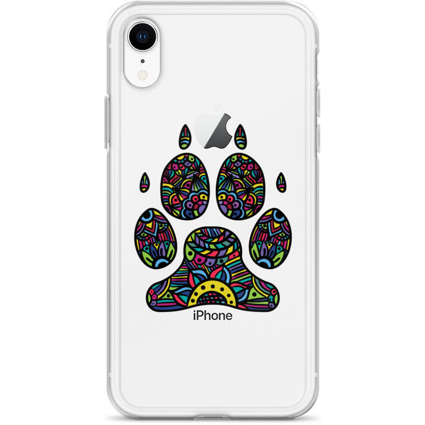 Bright Paw Print iPhone Case