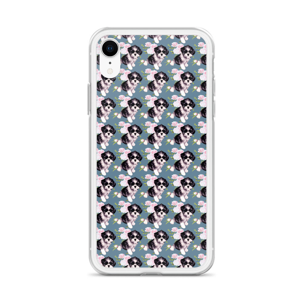 Victorian Roses and Shih Tzu iPhone Case