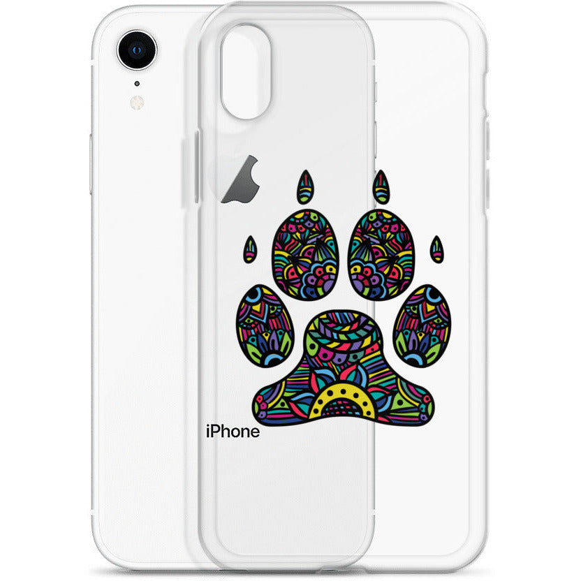 Bright Paw Print iPhone Case