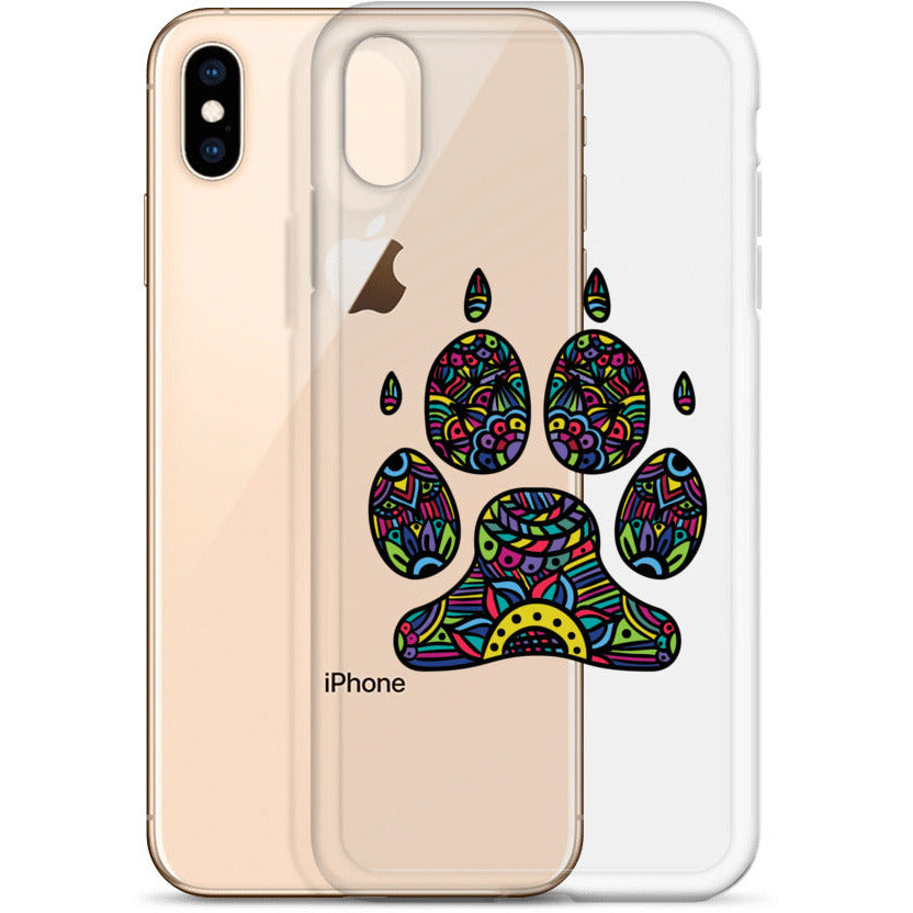 Bright Paw Print iPhone Case