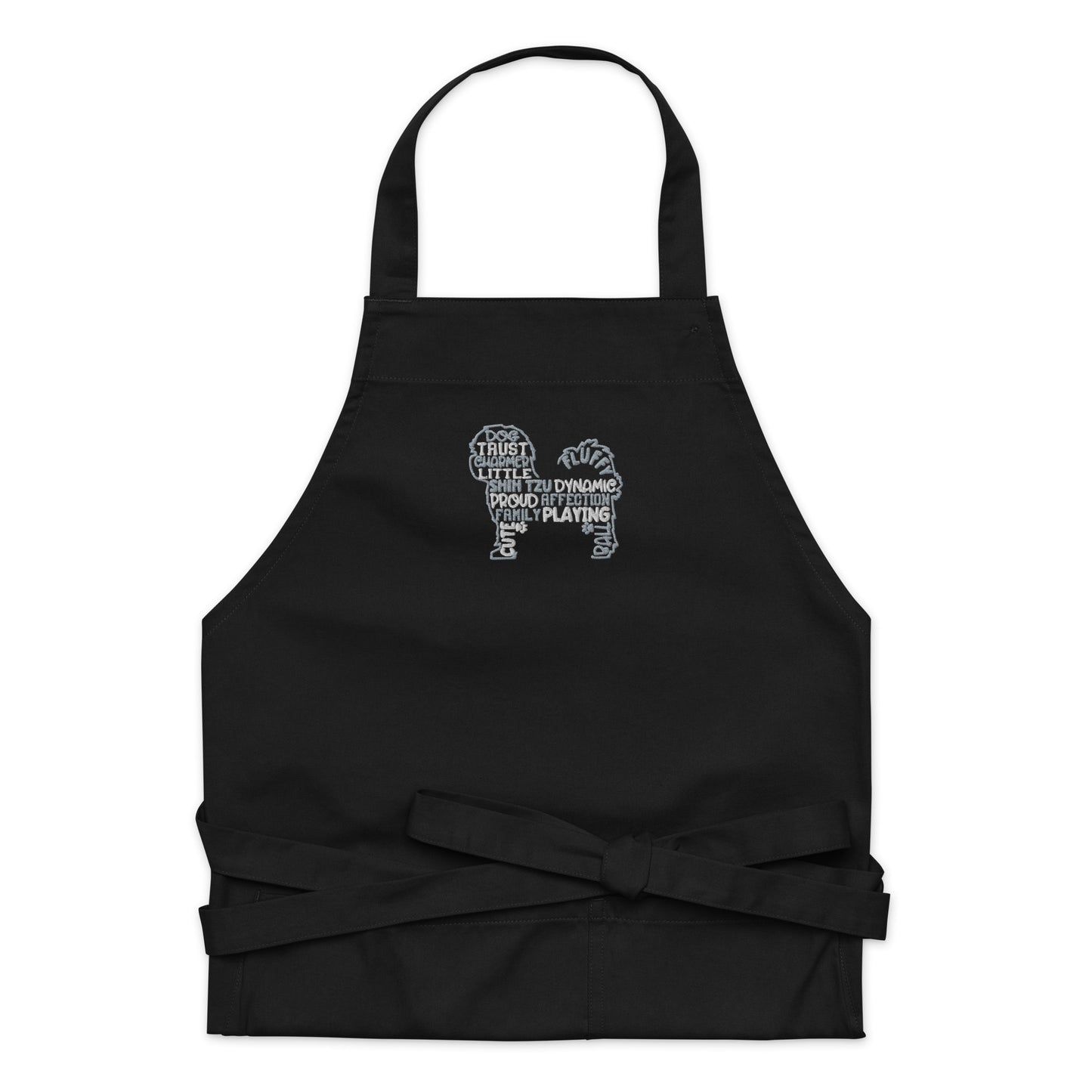 Shih Tzu Personality Embroidered Organic cotton apron