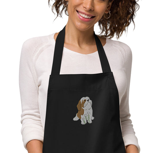 Scandinavian Shih Tzu Embroidered Organic cotton apron