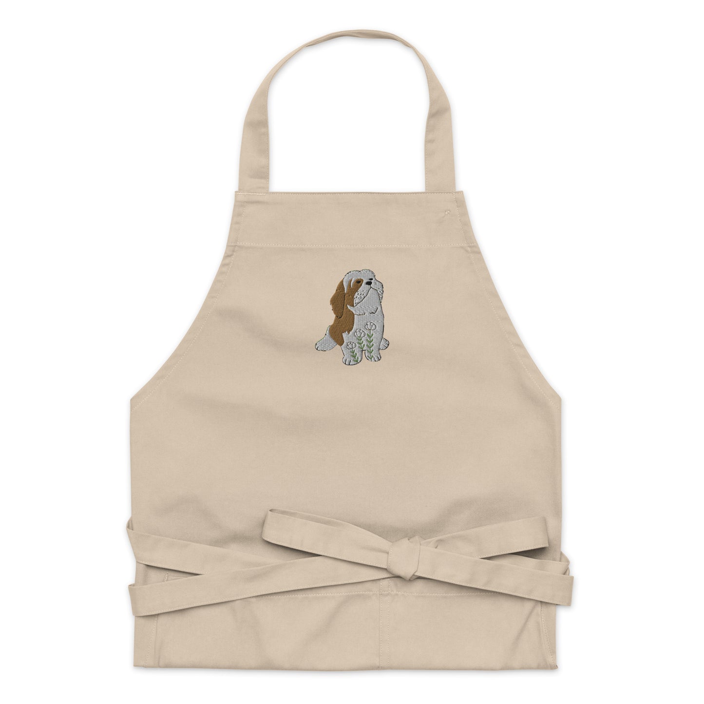 Scandinavian Shih Tzu Embroidered Organic cotton apron