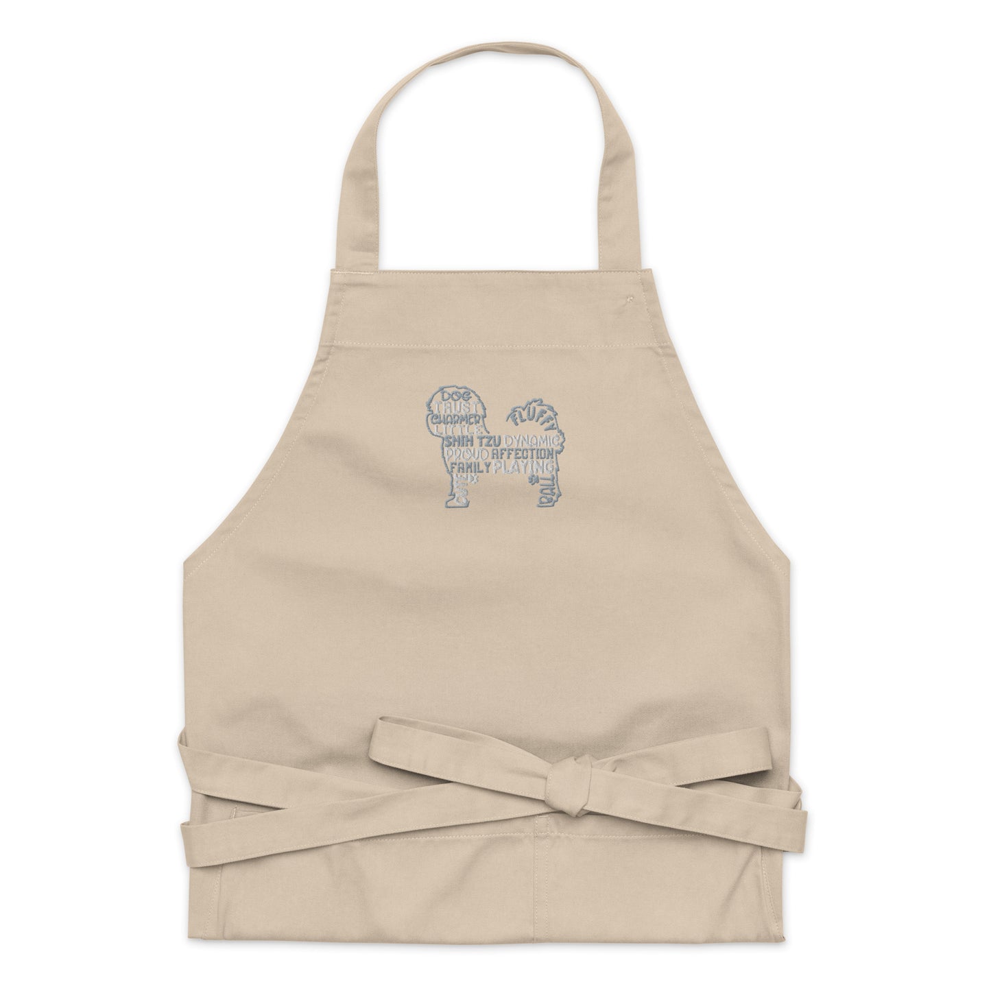 Shih Tzu Personality Embroidered Organic cotton apron