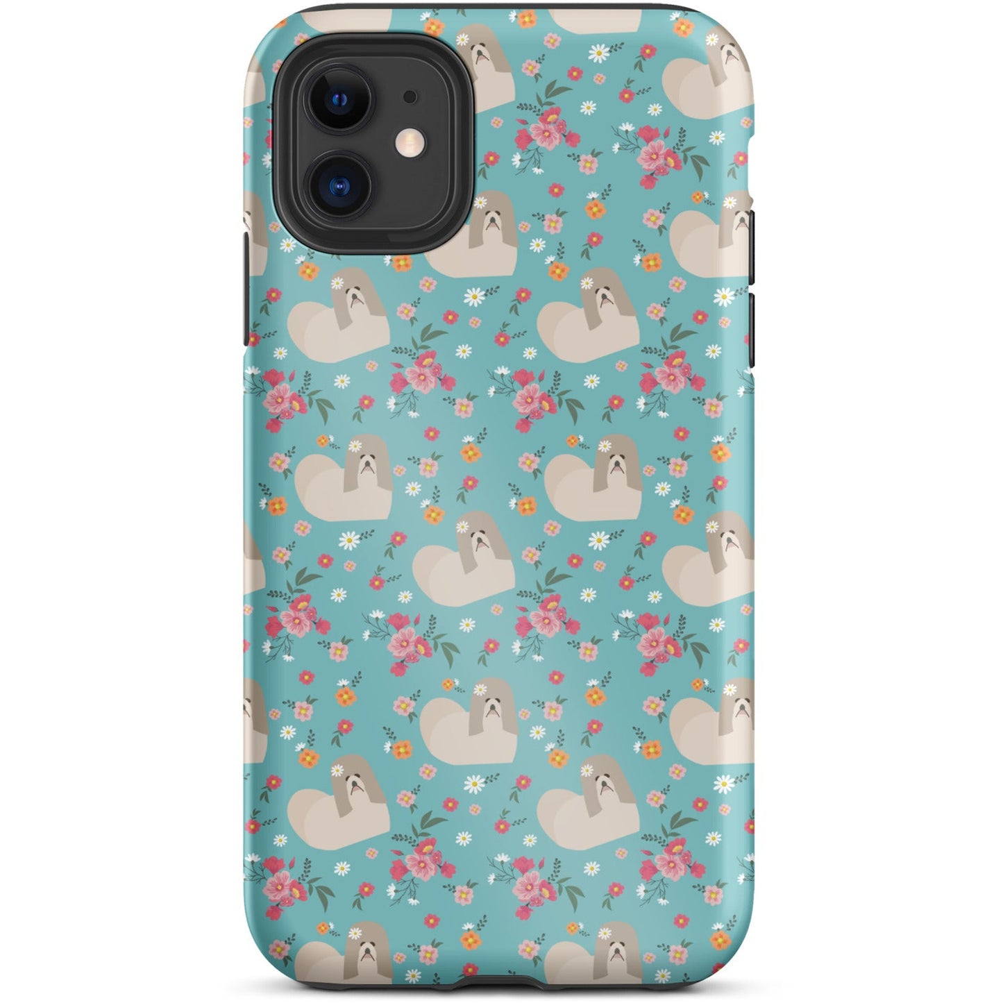 Shih Tzu and Flowers Tough iPhone case