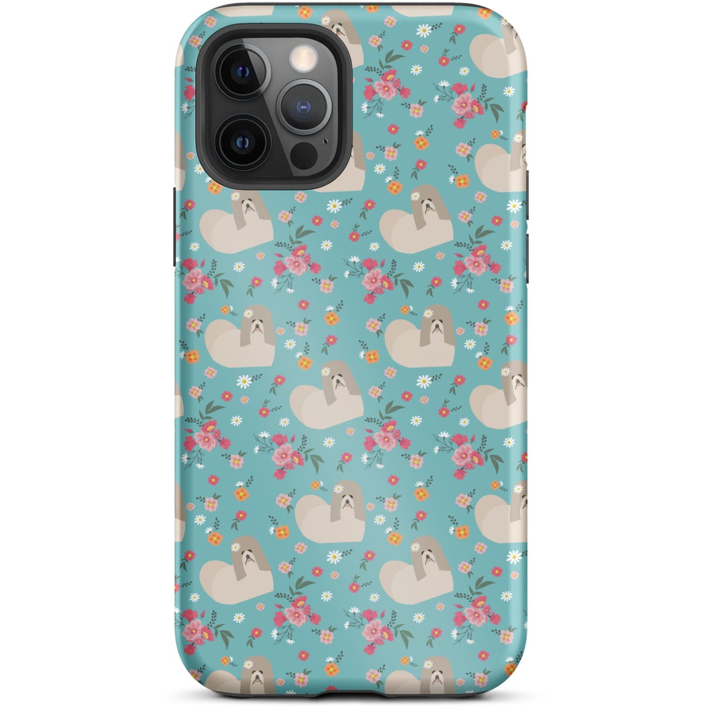 Shih Tzu and Flowers Tough iPhone case