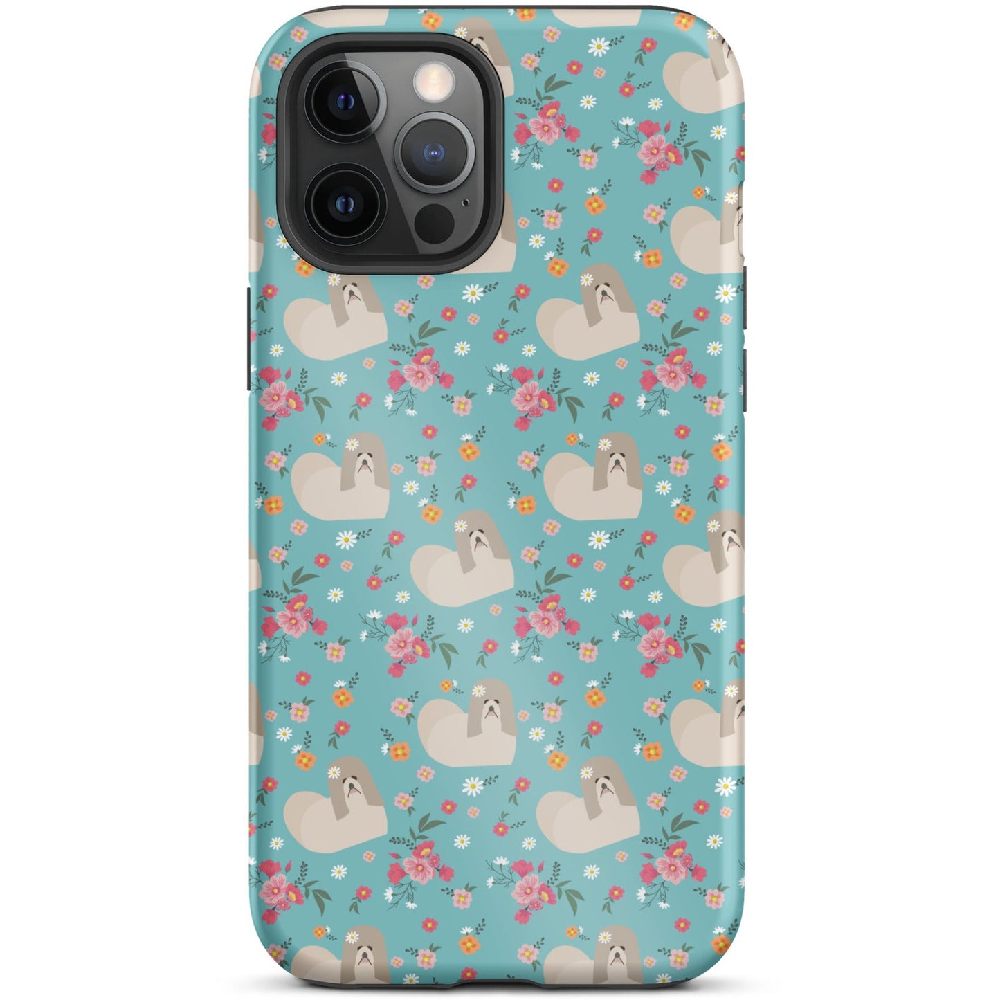 Shih Tzu and Flowers Tough iPhone case