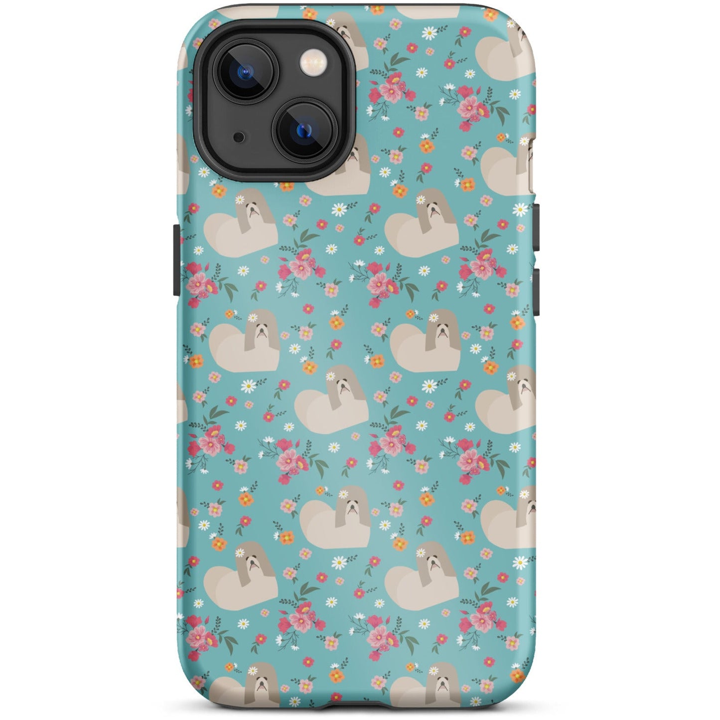 Shih Tzu and Flowers Tough iPhone case