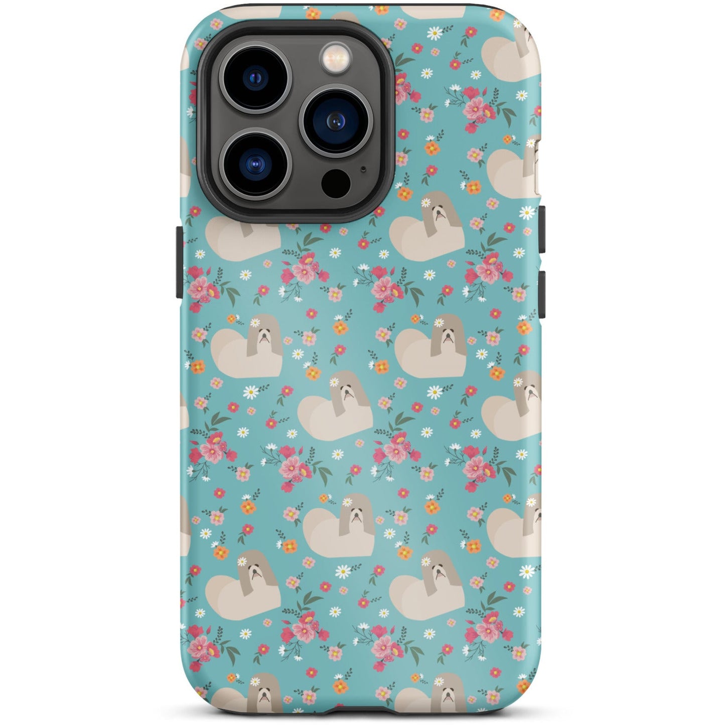 Shih Tzu and Flowers Tough iPhone case