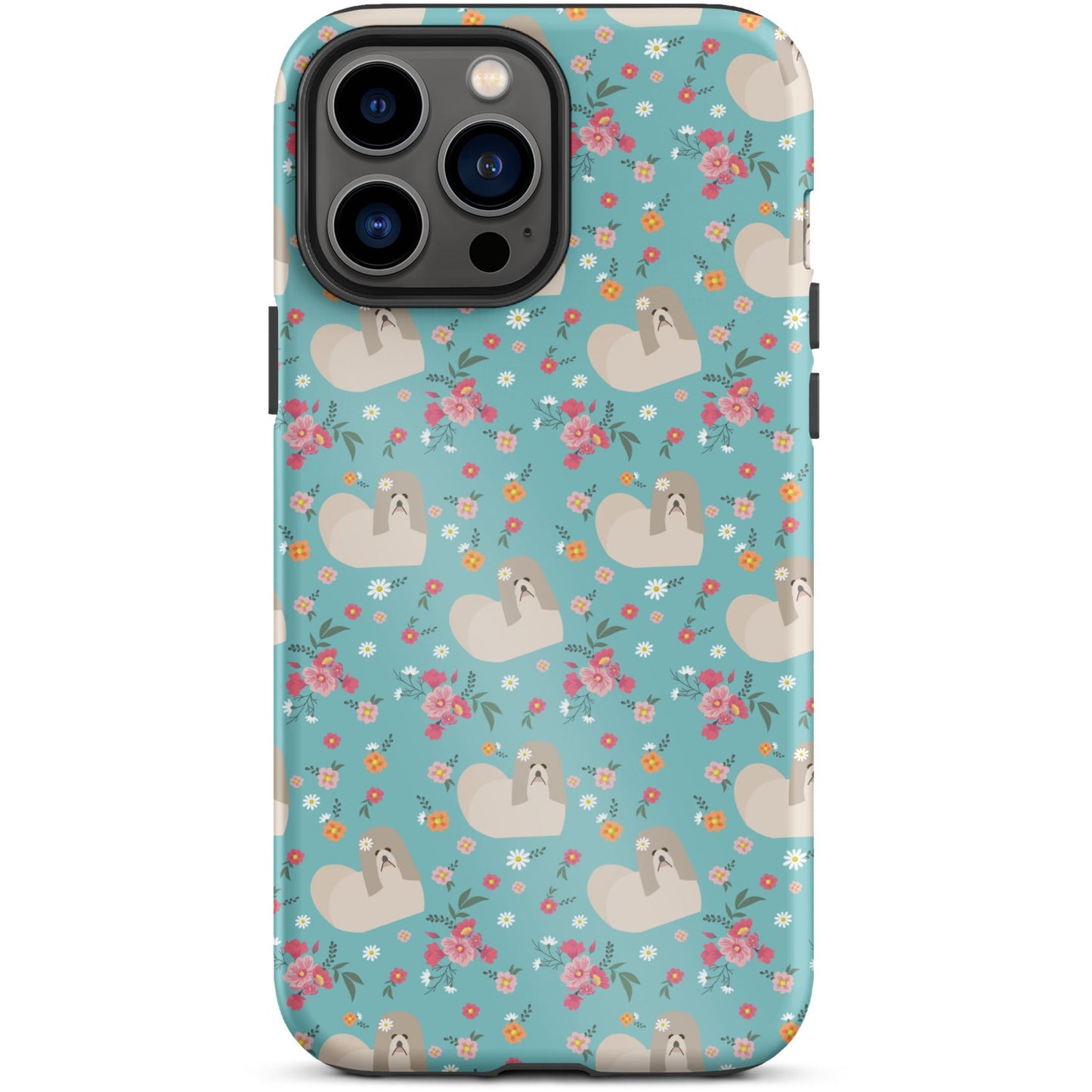 Shih Tzu and Flowers Tough iPhone case