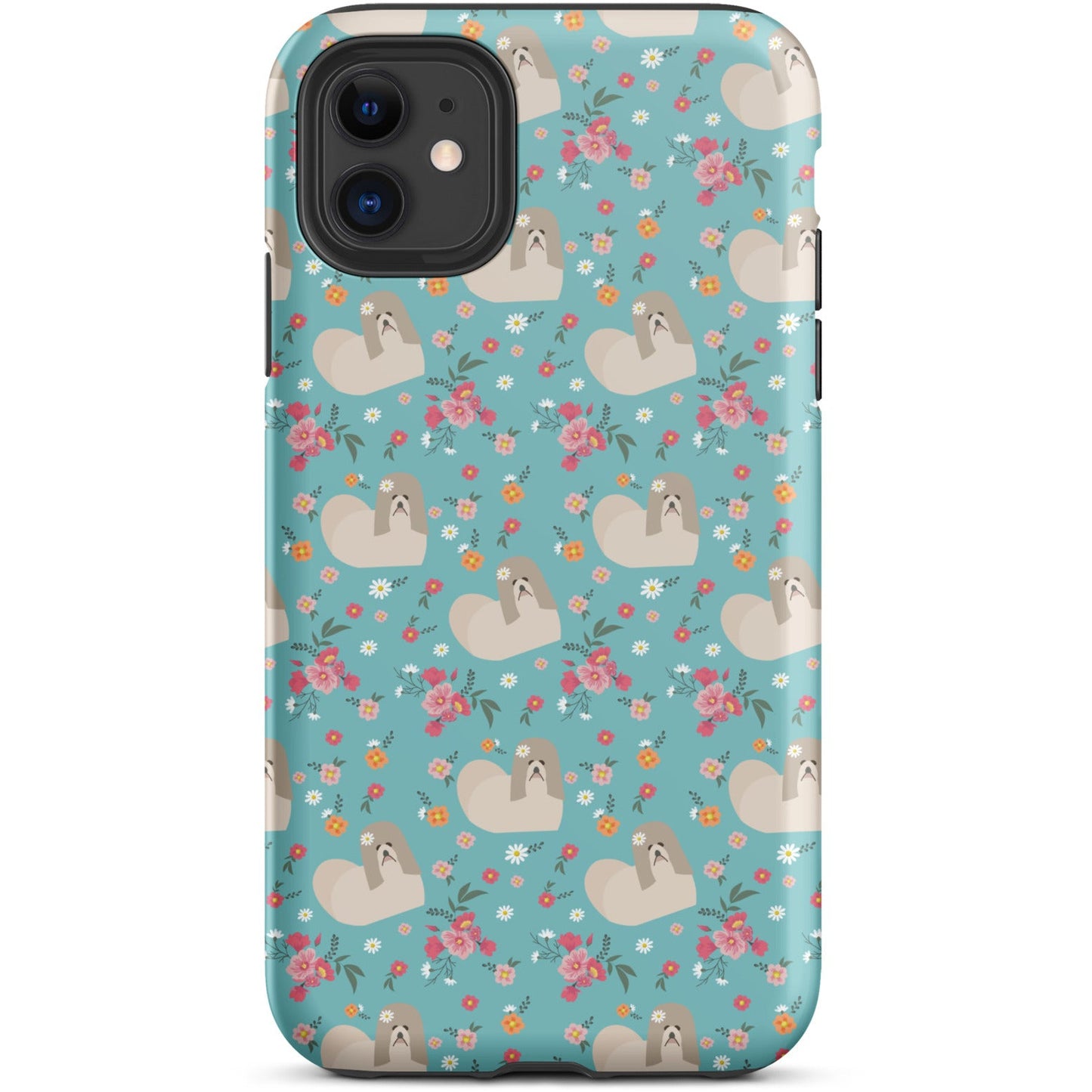 Shih Tzu and Flowers Tough iPhone case