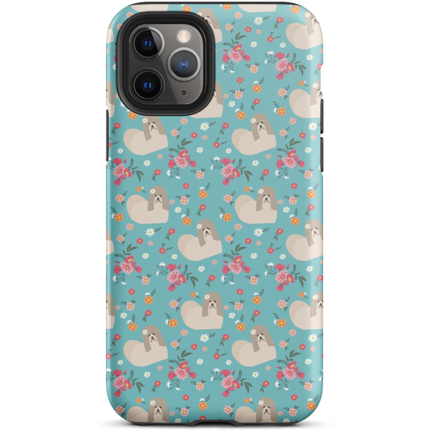 Shih Tzu and Flowers Tough iPhone case