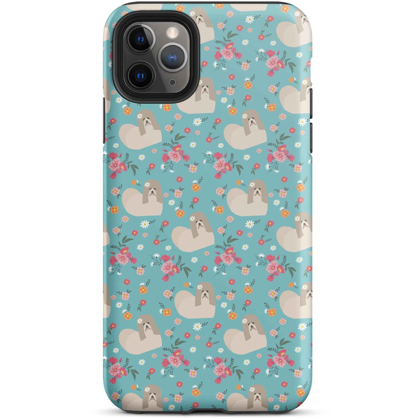 Shih Tzu and Flowers Tough iPhone case