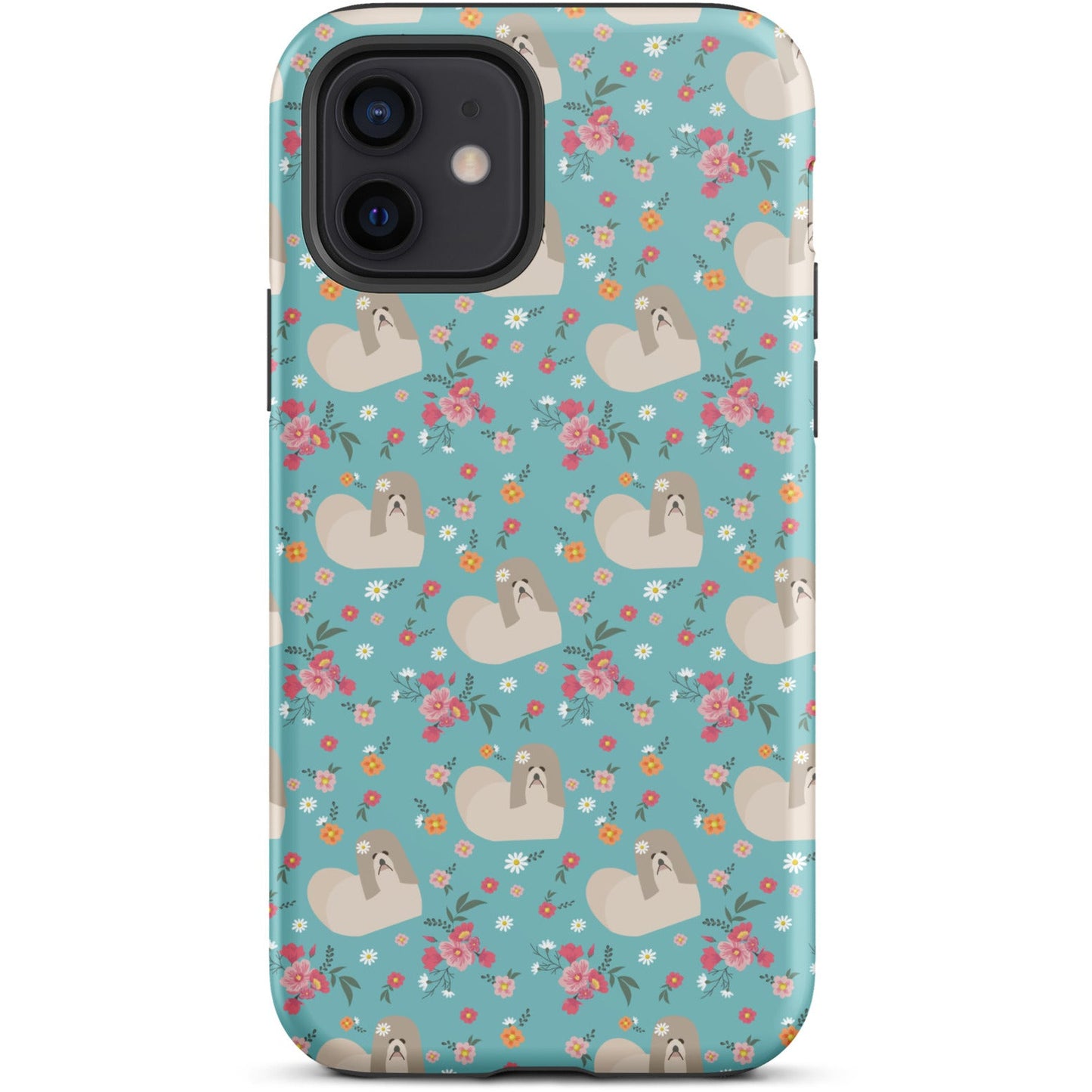 Shih Tzu and Flowers Tough iPhone case