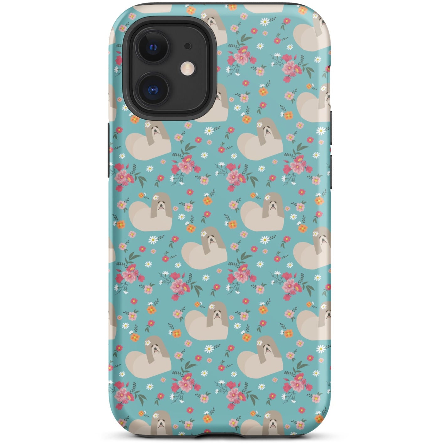 Shih Tzu and Flowers Tough iPhone case