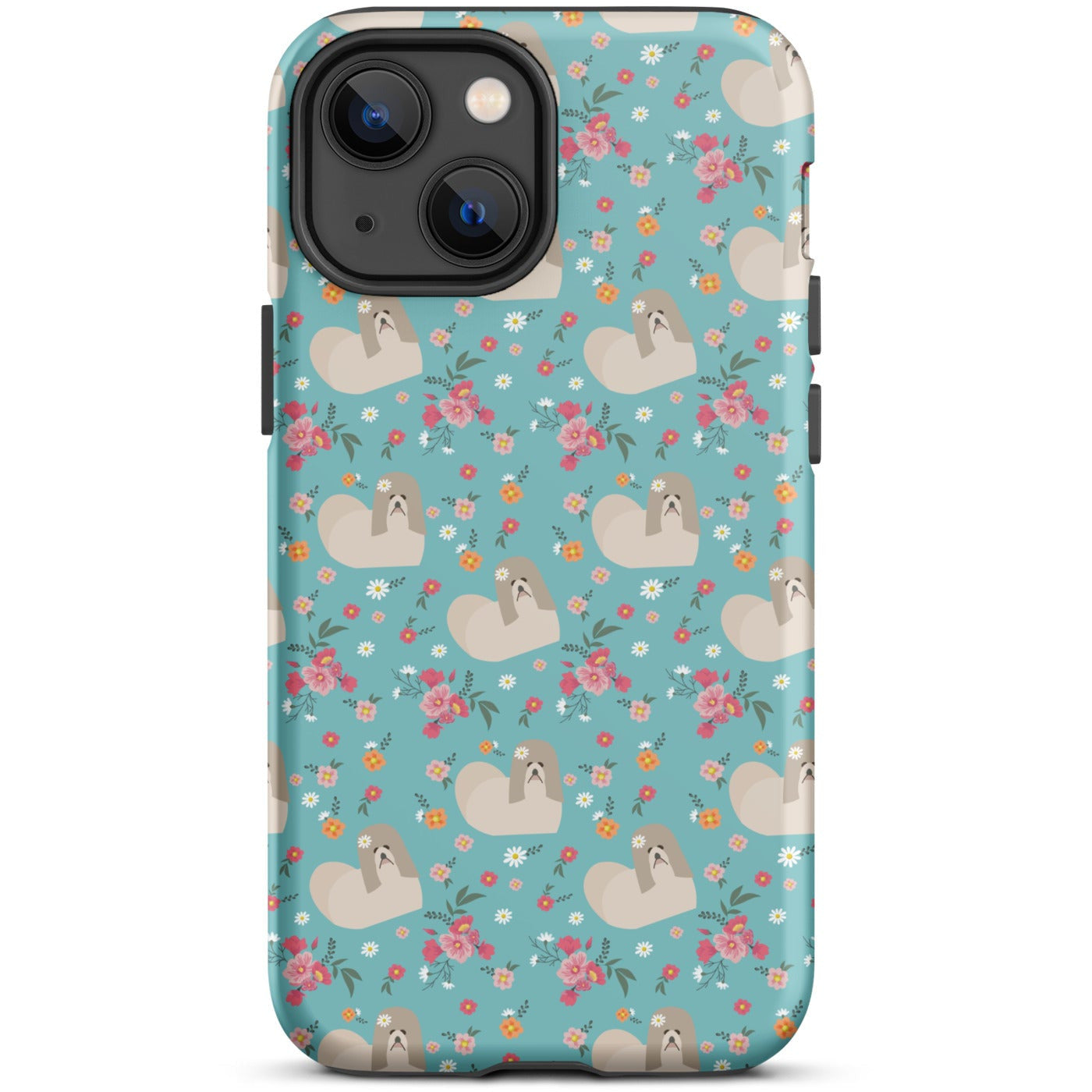 Shih Tzu and Flowers Tough iPhone case