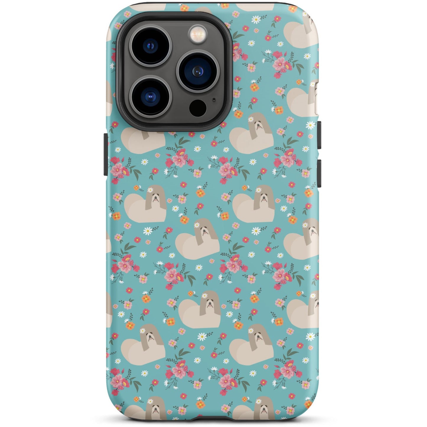 Shih Tzu and Flowers Tough iPhone case