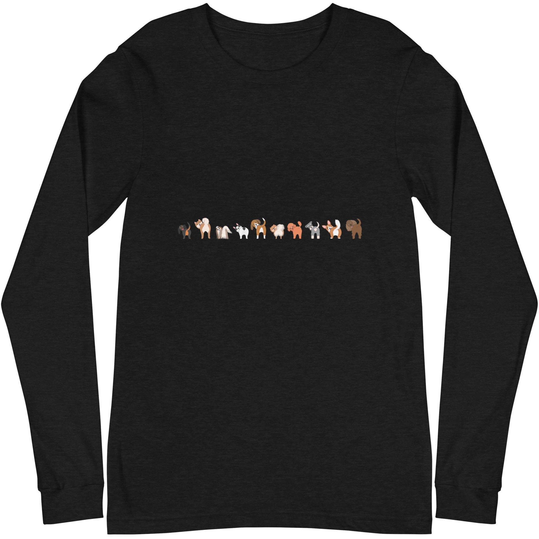 Dog Booties Wagging Unisex Long Sleeve Tee